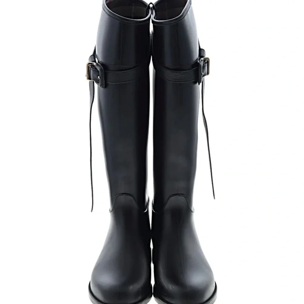 Burberry Equestrian-Style Tall Rain Boots – Black – Size 7 (EUC) No Box** - Picture 6 of 7